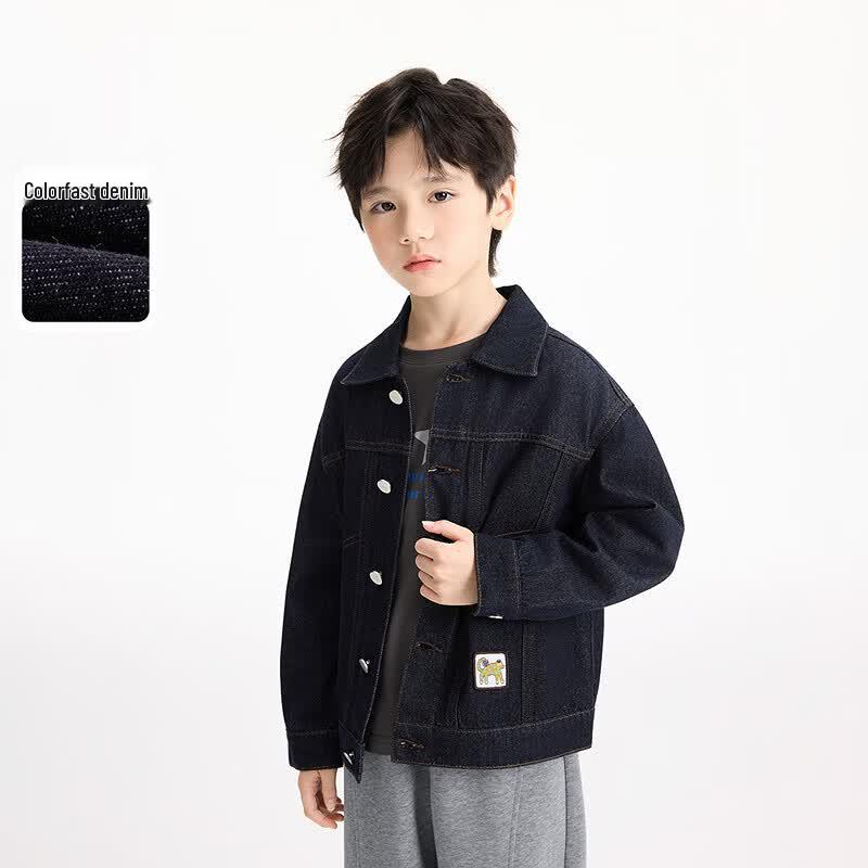 Boys' Retro Stitch Denim Jacket