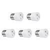 E26/E27 Bulb Base Screw Adapter EU/US Prong Outlet Plug Converter Polarized Light Bulb Socket Adapter Fit for 2/3 Prong Convert