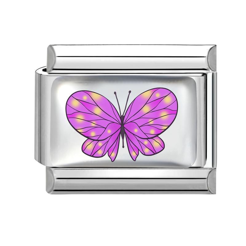 New Lovely Heart Envelope Rose Butterfly Cherry Charm Links Fit 9mm Italian Bracelet Women Men Making DIY Jewelry Gifts