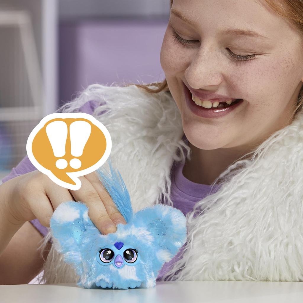 Hasbro Furby Furblets Snowway Winter Model Mini Friend, Over 45 Sounds, Furby Language Only, Powered Plush Toy, Ages 6+, Multicolor, G0398, Authentic