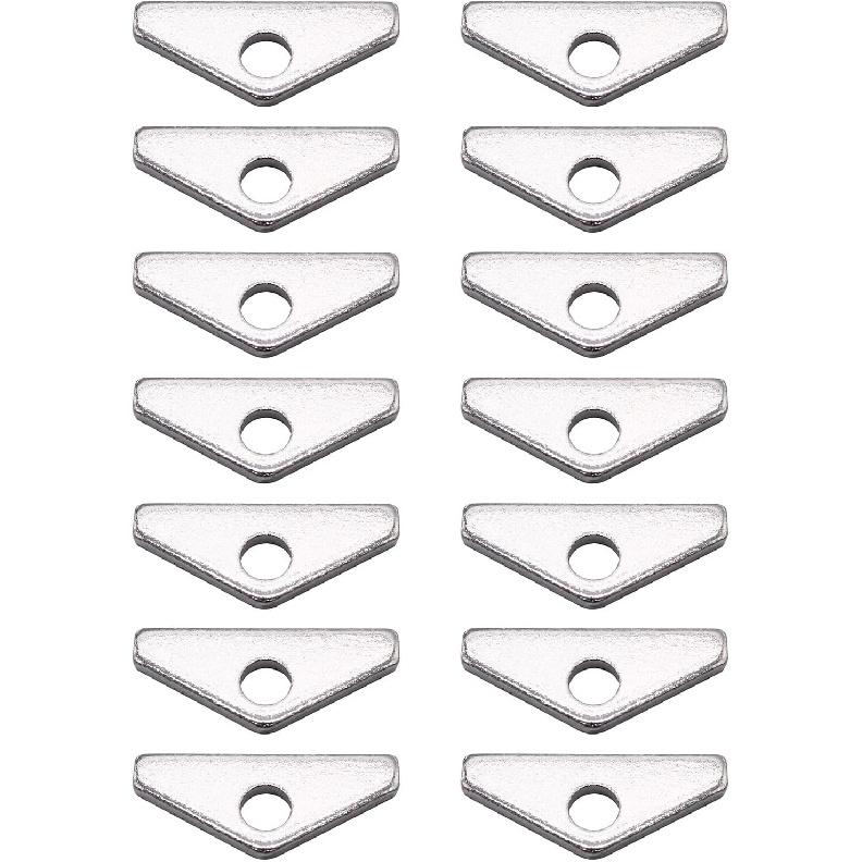 GoolRC Chrome Valve Cover Mini Tabs Hold Down 14 pc Replacement for Chevy BBC Big Block 396 427 454 502