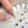 New 30Pcs Colorful Butterfly Nail Art Charm 3D Ice Butterfly Nail Decor Ornament DIY Kawaii Nail Figures