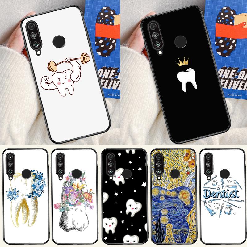 Cute Tooth Dentist For Huawei P60 Pro P30 P40 Lite Nova 7i 8i 11i 12i 12s 10 9 SE Y90 Y60 Y70 Y72 Y61 Y91 Case