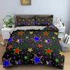 Star Pattern Duvet Cover Colorful Stars Printed Bed Set Pillowcase Bedding Set Bed Linen Sheet Quilt Cover Full Queen King Size