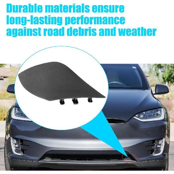 Jaronx Compatible with Tesla Model S/X Front Bumper Tow Hook Cover 2016-, Front Bumper Tow Eye Cover Trailer Hook Cap Replacement, for Tesla Model