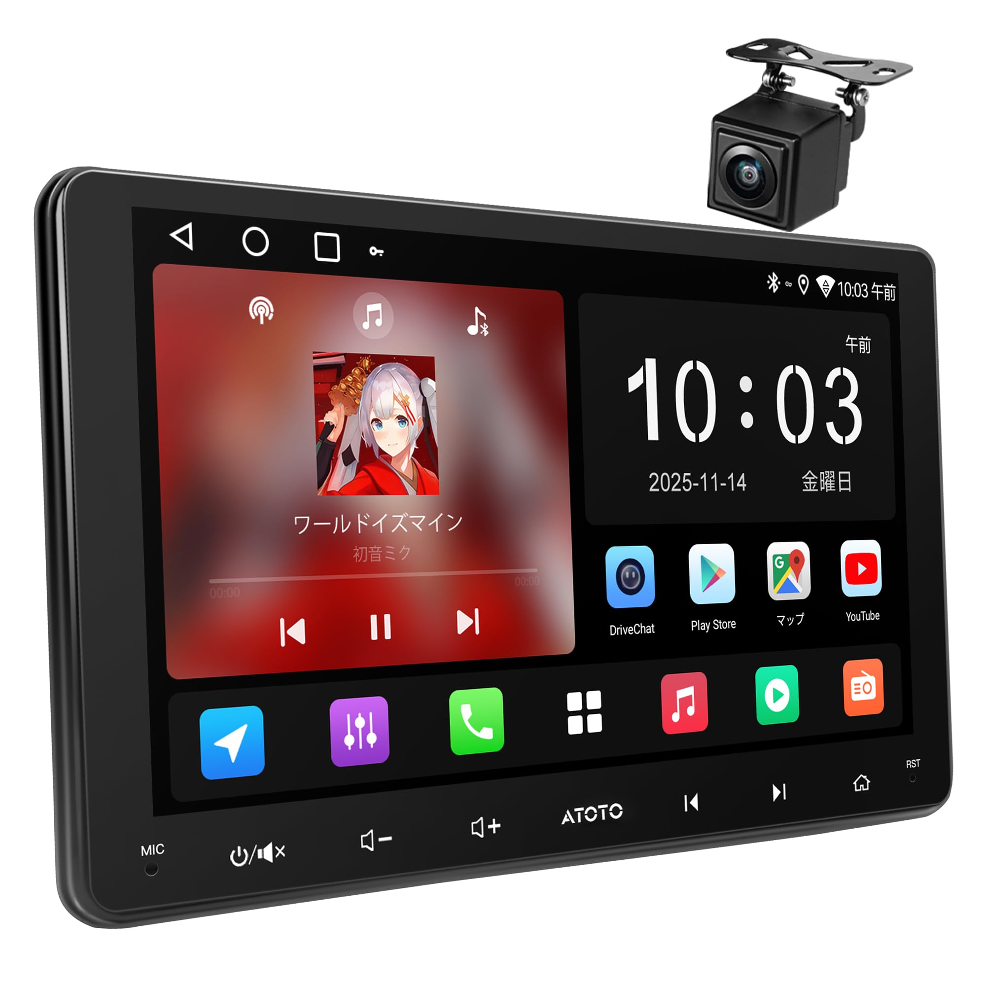 

ATOTO A5L Android Navigation System with 2DIN Display Tethering CarPlay Android Auto EQ HD Rearview Video 9-inch Audio, Wi-Fi/Bluetooth/USB Support, &