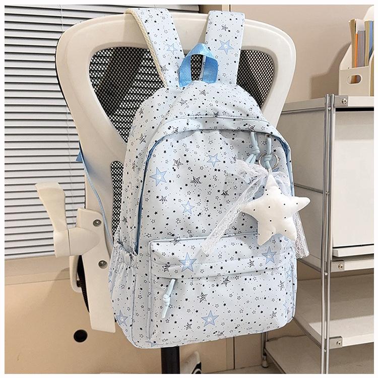 Schoolbag Schoolbag New 1011 Japanese Ins Cute Star Backpack Large Capacity Lightweight Versatile High Value Backpack Tide