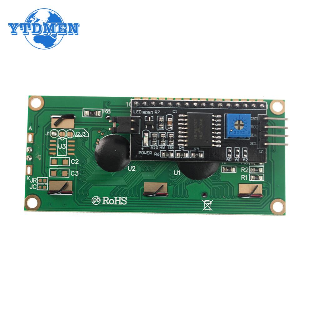 LCD1602 LCD Module Yellow Green Screen IIC/I2C 1602 LCD Display IIC I2C Interface 5V for Arduino