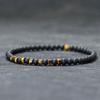 Modna Męska Bransoletka Naturalne Oko Tygrysa Cesarski Mały Kamień Koraliki 4mm Bransoletka Męskie Akcesoria Biżuteria Plażowa Bohemia Pulsera