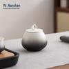 Nanshan Xiansheng Zen Black Ceramic Tea Caddy