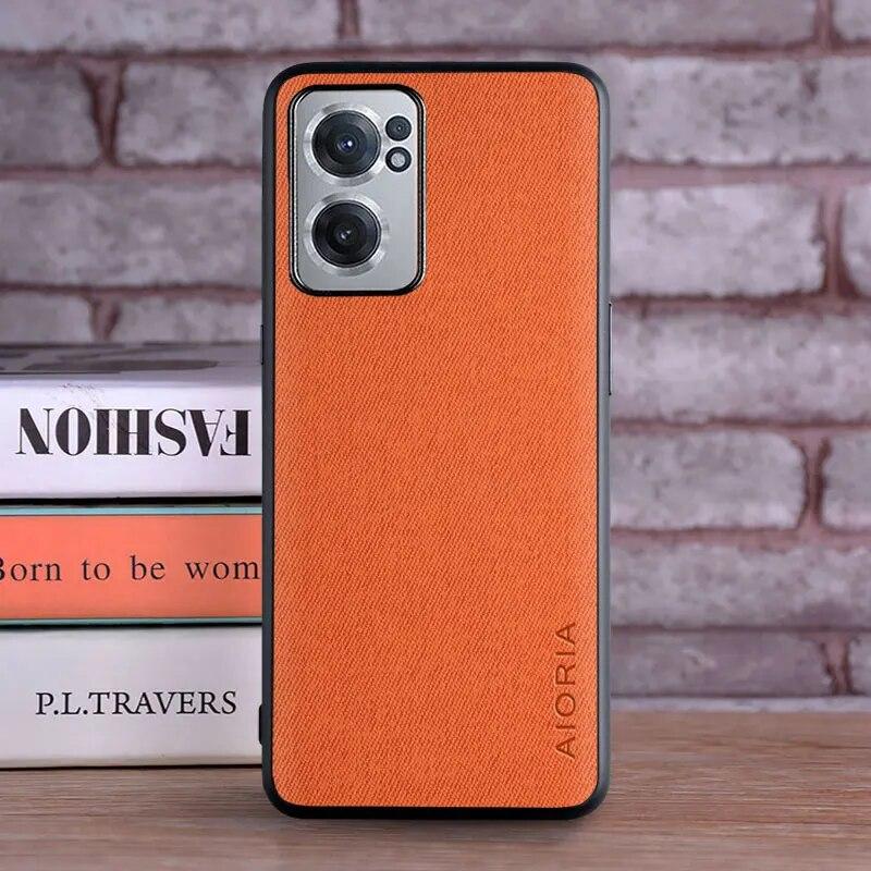 Case for OnePlus Nord CE 2 CE2 5G Coque Luxury Textile Leather Skin Soft TPU Hard Phone Cover Funda for Oneplus Nord Ce 2 Case