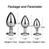 3PCS S/M/L Metal Anal Plug Butt Plug Sex Toy Butt Toy for Women Men Couples Adult Game Masturbator Anal Diamond Sex Shop 18+
