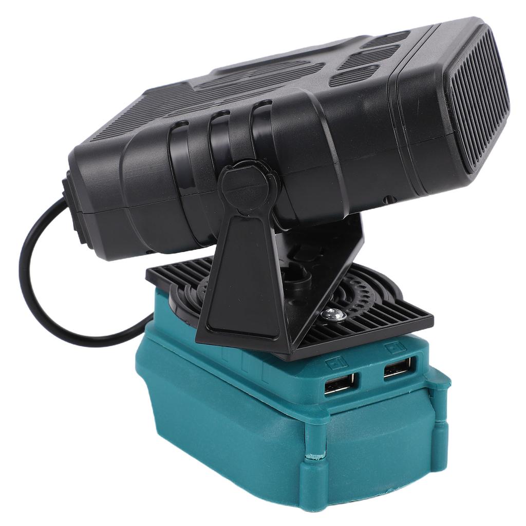 Prostorový ohřívač s konstantní teplotou vhodný pro lithium-iontovou baterii BL1850 200W Přenosný ohřívač s ventilátorem a duálními USB porty 2 nastavení teploty