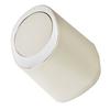Desktop Trash Can Plastic Minimalist Design Mini Pressing Table Round Wastebasket for Office Beige