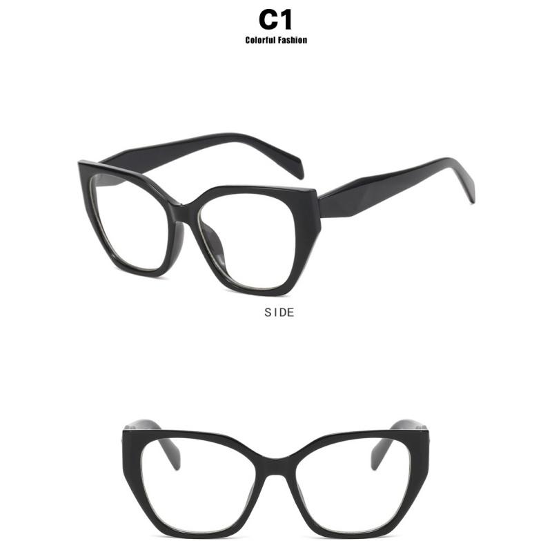 Women's Glasses, Retro Large-frame Cat-eye Glasses.