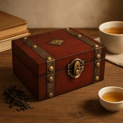 Tea Chest Wooden Box Tan