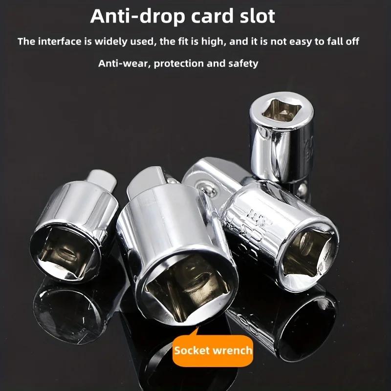 4pc-6pcs Ratchet Wrench Socket Converter Sleeve Head Adapter 1/2 "To 3/8" Fly To 1/4 "Stainless Steel To 1/4" To 1/2 "To 3/8