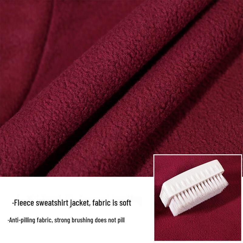 Elderly Women's Hooded Lamb Velvet Fleece Jacket