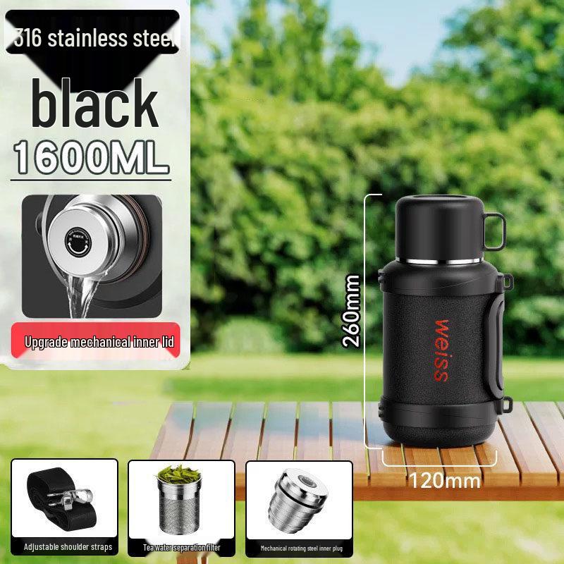 316 Stainless Steel 3L Insulated Water Bottle - Large Capacity Portable Thermos for Travel and Outdoor Use 316 Stainless Steel