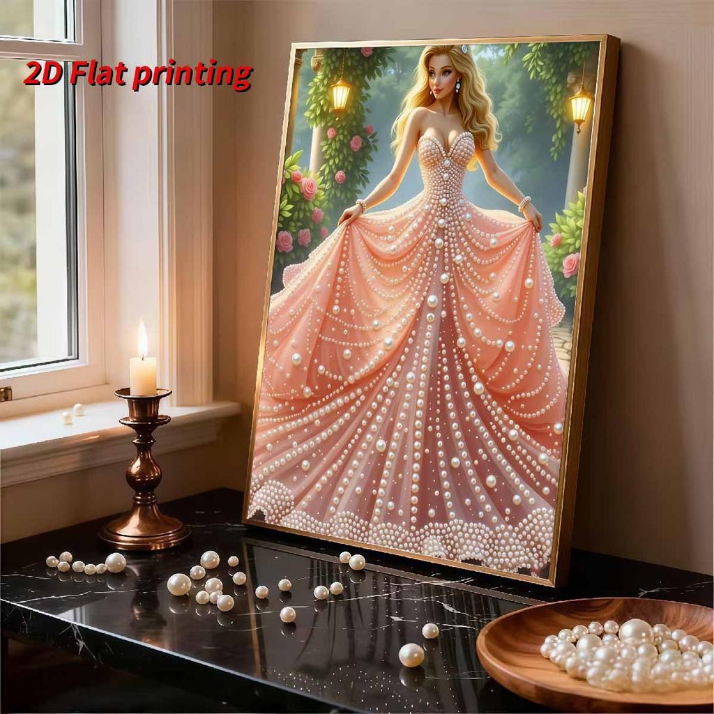 Disney Minnie Oil Painting Style Creative Pearl Painting Art 5D DIY Full Diamond Embroidery Mosaic Cross Stitch Kit Home Room Decoration