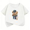 Fashion Bear Streetwear  TShirt Printed T Shirt Girls Summer Clothes Short Sleeve Tops TShirts Cute Boys Kids Clothing