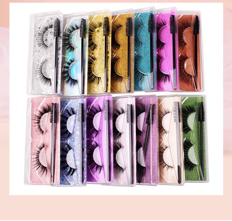 Loose Mink False Eyelash Thin Band False Eyelashes Crear Own Brand False Eyelashes Customized Box