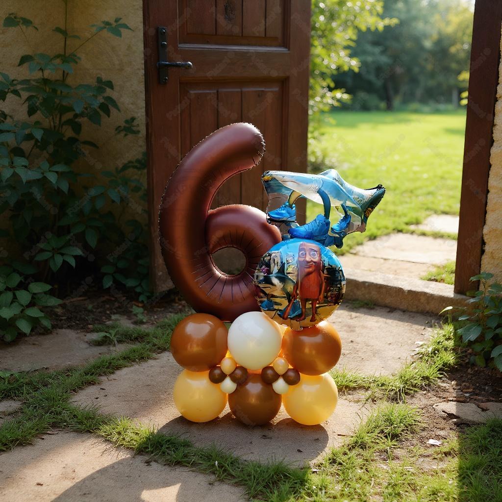 26pcs Italian Brainrot Garland Foill Balloons Column Tung Tung Sahur Birthday Party Gifts Kids Baby Shower Gifts Decorations