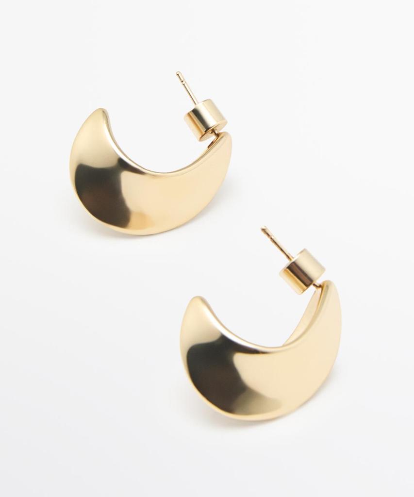 Massimo Dutti Moon Hoop Earrings