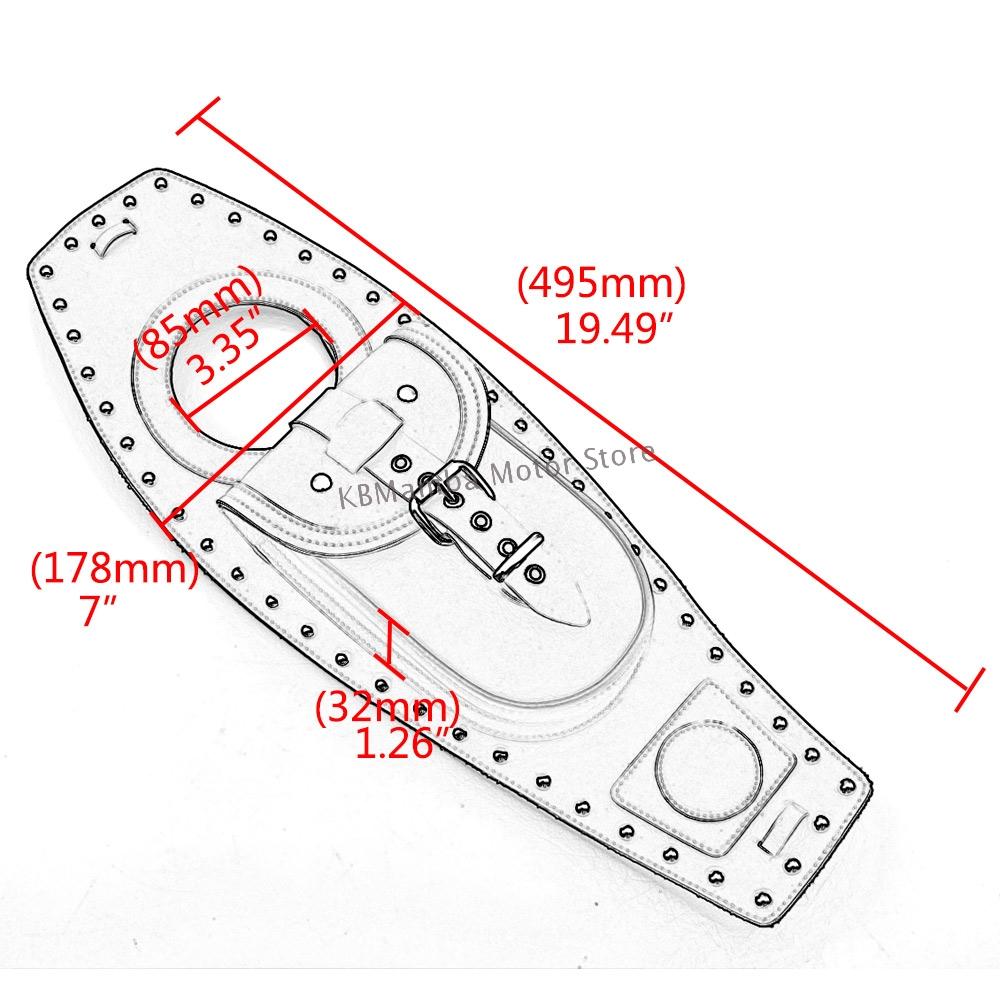 Motorcycle Oil Fuel Tank Bag Gas Tank Pad Cover Brown Leather W/ Rivet For Harley Davidson Sportster 883 1200 Forty Eight