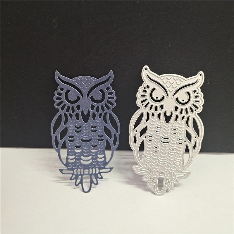 Owl Animal Background Metal Cutting Dies Dots Frame Stencils Die Cut for DIY Scrapbooking Embossing