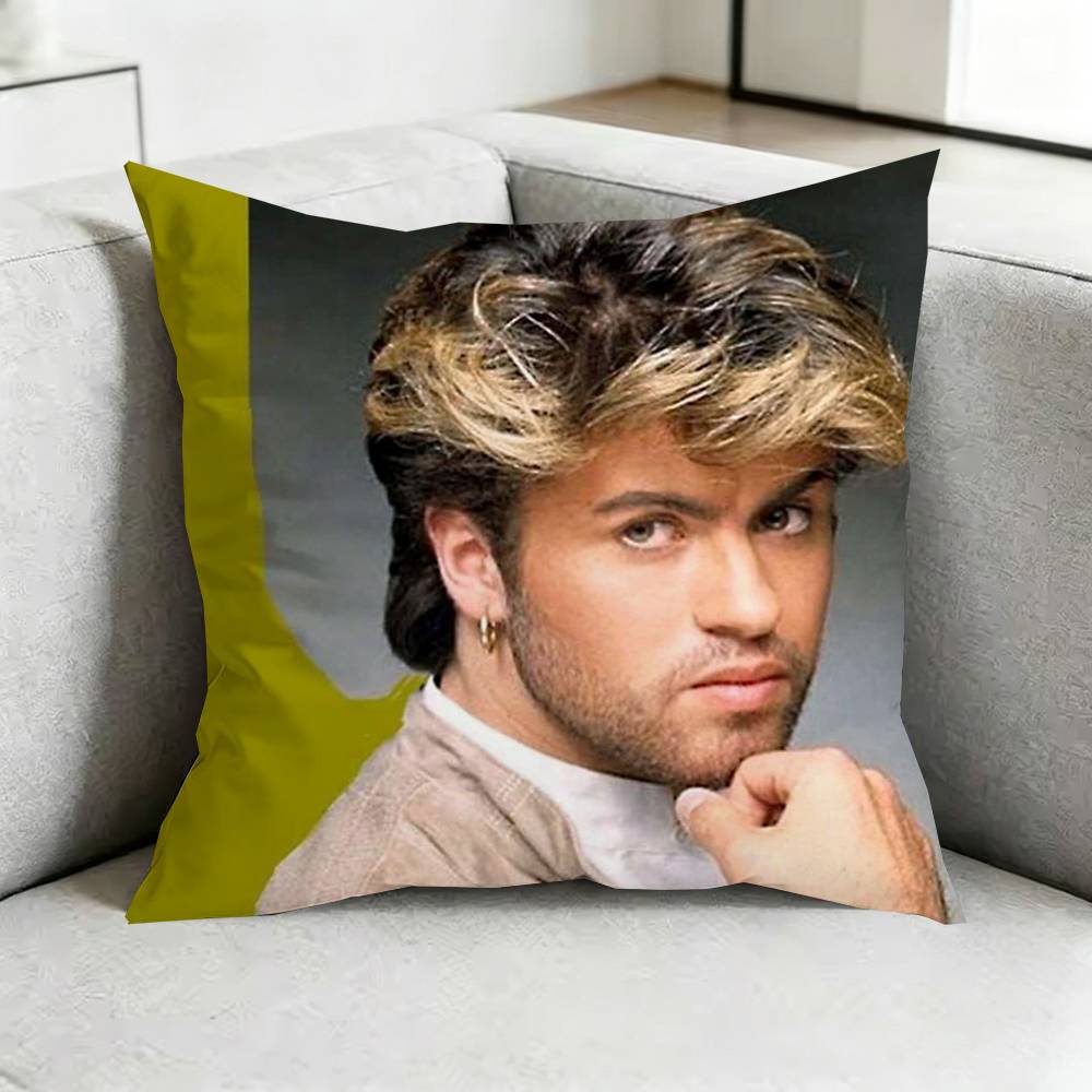 George MichaelL Singer Pillow Case Square DoubleSided Sofa Cushion Cover Bedroom Bedside Pillow Gift