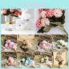 10 Heads Artificial Silk Hydrangea Fake Flowers Bouquet For Elegant Home Decor