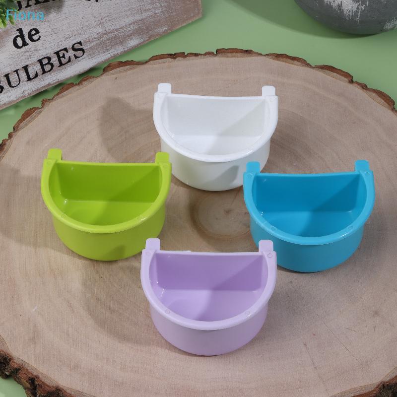 Semicircular Hanging Bird Feeder Cups - Cage Mounted Plastic Food & Water Bowls for Parrots, Budgies & All Bird Species