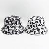 Cow Double-Sided Black and White Cow Panda Zebra Pattern Bucket Hat Women's Summer Double-Sided Hat