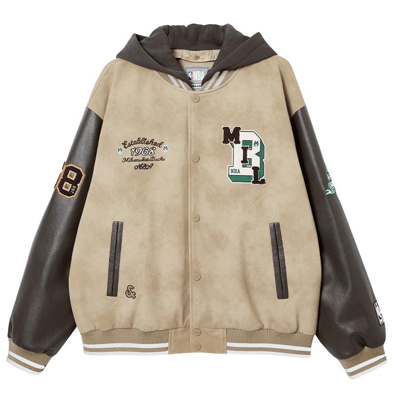 Jack & Jones NBA Milwaukee Bucks Men s Hooded Padded Jacket S