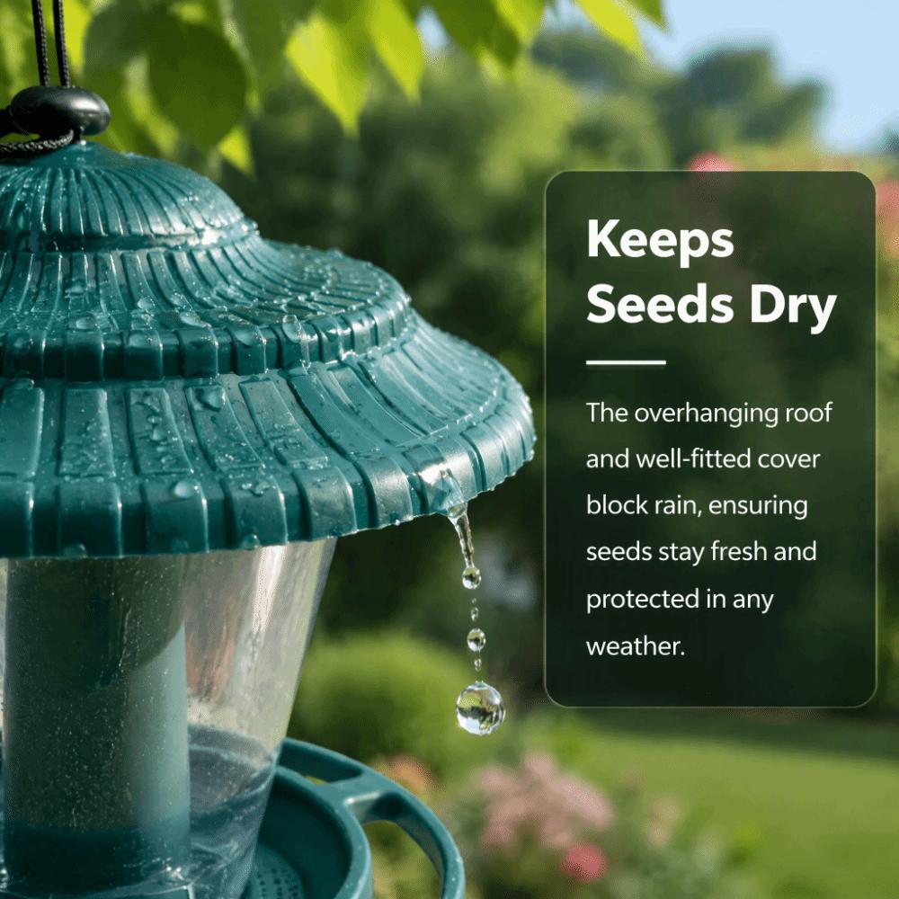 With Suspension Wire Bird Feeding Container Transparent Container Bird Seed Container  Garden Use