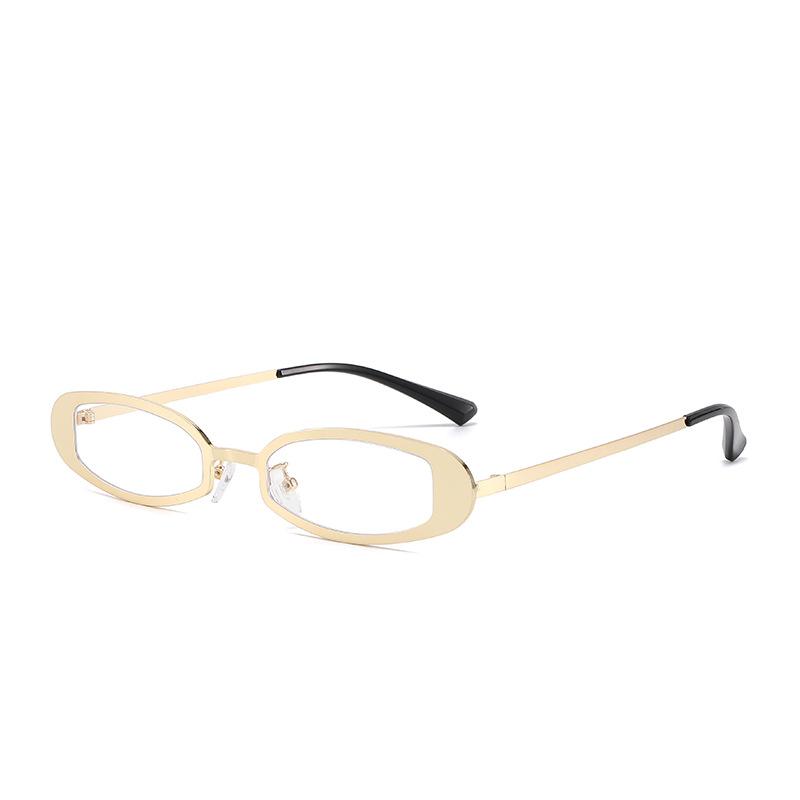 New Metal Punk Small Frame Oval Sunglasses Women For Men Vintage Luxury Brand Designer Outdoor Driving Popular Sun Glasses Uv400