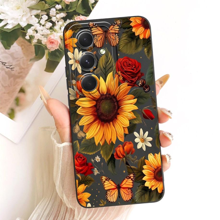 For Samsung Galaxy A24 4G Case SM-A245F Popular Flower Soft Protection Cover For Samsung A14 A34 A54 5G A546B A346B A146B Bumper