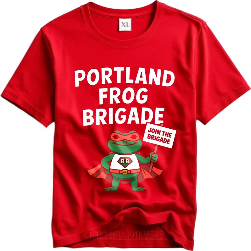 Travel Boys short sleeve tshirt Black Portland Frog Brigade Join The Brigade Stylish Women tops summer teeshirt male tops S