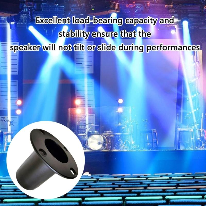 70mm Metal Speaker Stand Top Hat Heavy Duty Support Bracket For Stage Audios Equipment Durability Design Wide Compatibility