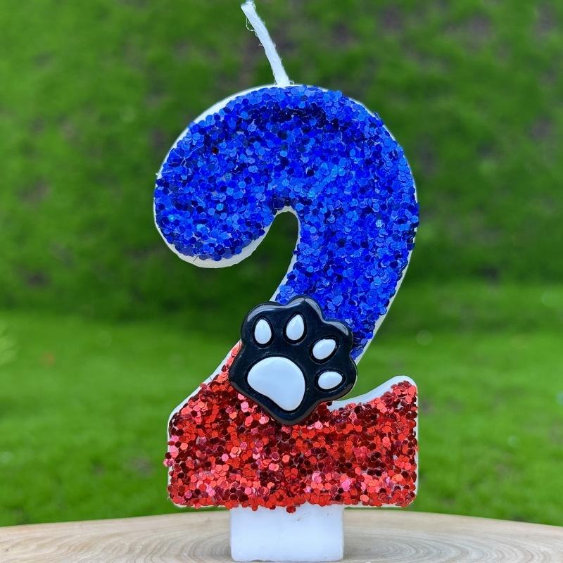 Cat Paw Dog Paw Bear Paw Digital Birthday Candle Cake First Birthday Candle