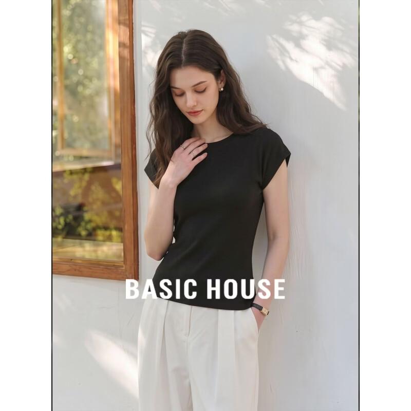 Basic House Elegant Stretch Sleeveless T-Shirt L