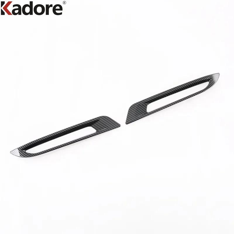 For Toyota Bz4x 2024 2025 Carbon Fiber Rear Fog Light Lamp Cover Trim Tail Foglight Bezel Trims Car Accessories