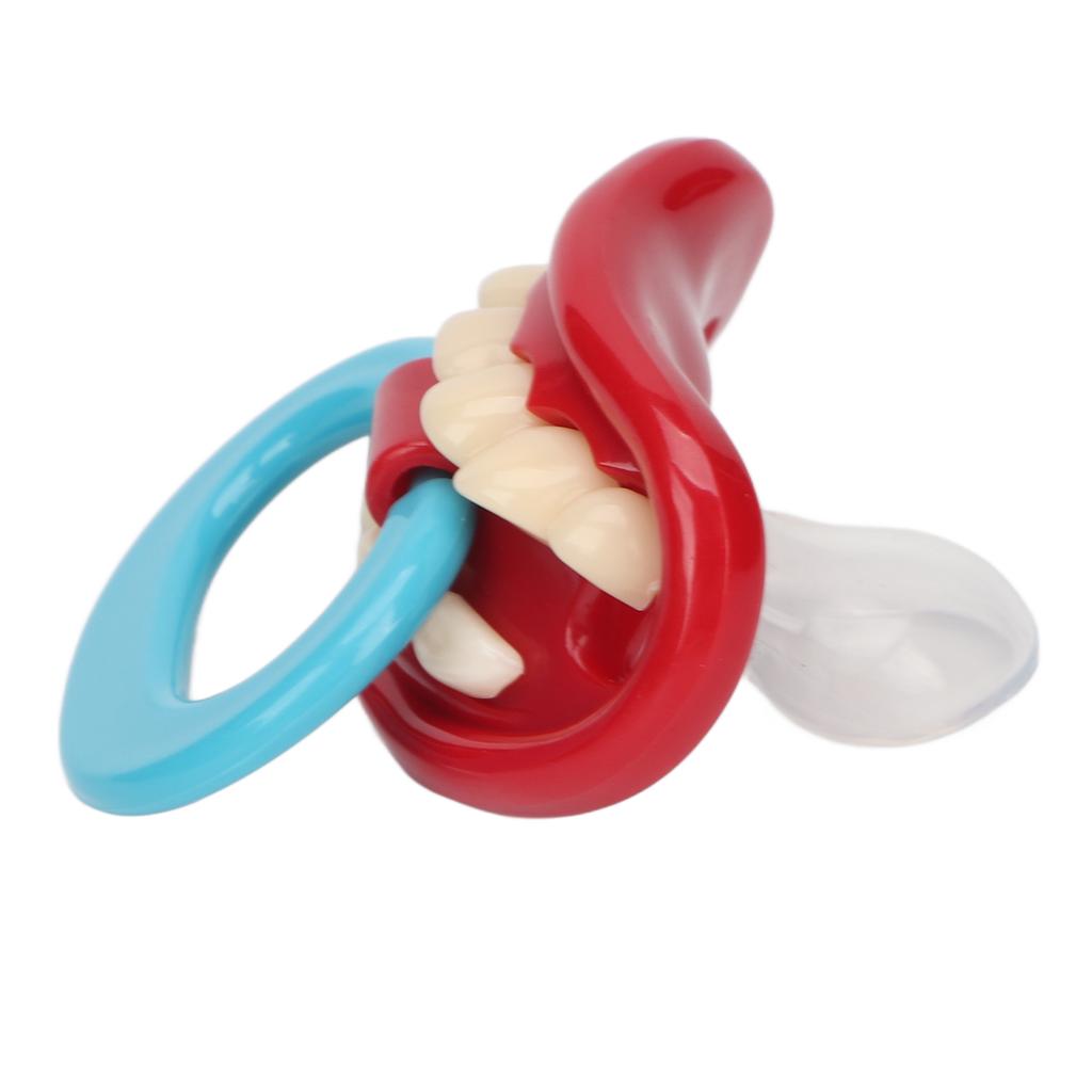 Baby Smile Teeth Pacifier Safe Practical Lightweight Baby Funny Teeth Pacifier for Nursery Bedroom