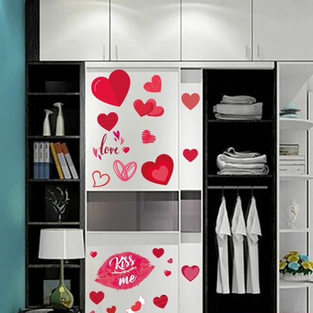 Indoor Glass Safe Heart Window Clings Valentine Stickers