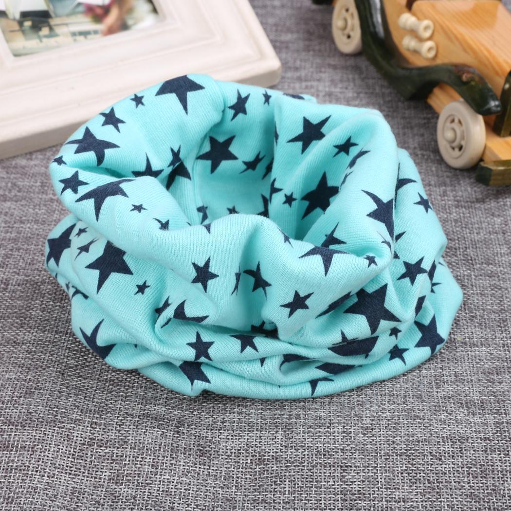 

Детский снуд, модная детская длинная теплая уличная грелка для шеи со звездами светло-синий