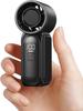 Foldable Handheld Mini Fan, Type C Rechargeable Portable Electric Fan, 5 Speed Wind Adjustable Digital Display Cooling Fan with Lanyard, Dual Use 