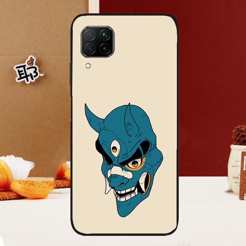 Japanese Oni Hannya Demon Mask For Huawei Nova 10 9 SE 3i 7i 8i 11i 12i Y60 Y61 Y70 Y72 Y73 Y90 Y91 P20 P30 P40 Lite Case