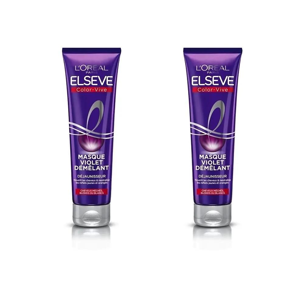 L Oréal ELSEVE Фиолетовый спрей-кондиционер для легкого расчесывания 150 мл 2 шт. ELSEVE Color-Vive Интенсивный фиолетовый спрей-кондиционер для легкого расчесывания