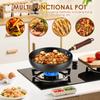 24/28cm Nonstick Frying Pan Iron Stir Fry Pans Steak Cooking Pot Skillet Saucepan Induction Pre-Seasoned Cast Iron Skillet